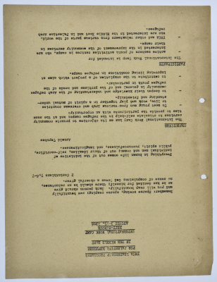 The presentation of a project by the YMCA aiming to motivate self help in refugee camps