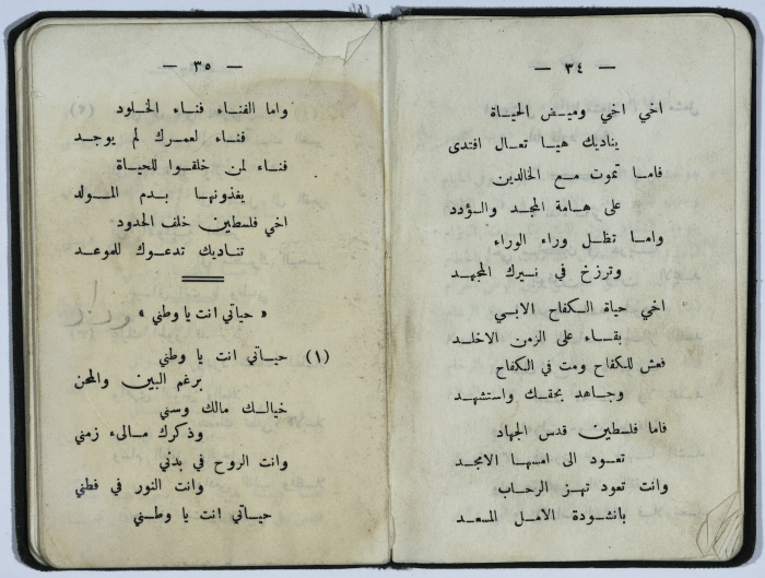 Basil al-Shomali's registration card in Birzeit College