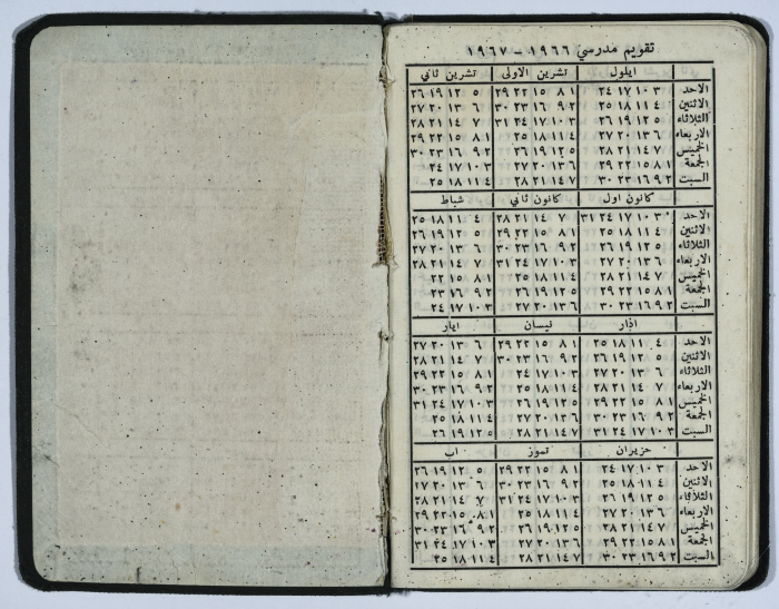 Basil al-Shomali's registration card in Birzeit College