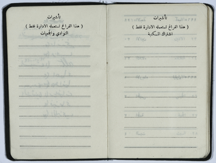 Basil al-Shomali's registration card in Birzeit College