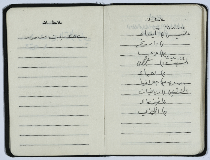 Basil al-Shomali's registration card in Birzeit College