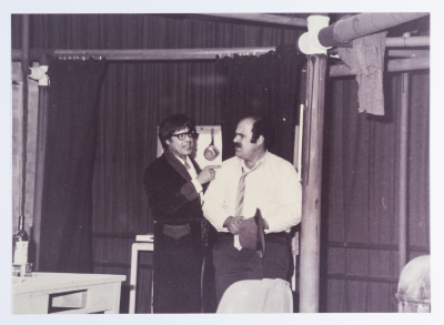 Footage taken from the theatrical performance of "The Two Expatriates" at the Omareyah School theatre in Jerusalem