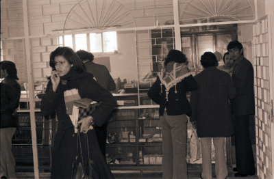 A General View of a Group of Students at Birzeit University's Cafeteria 