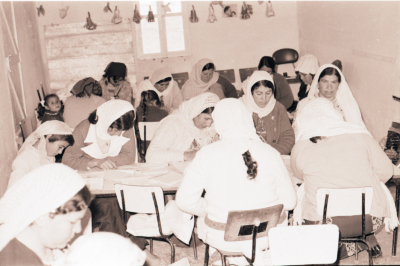 Women Receiving Education During One of the Literacy Classes 