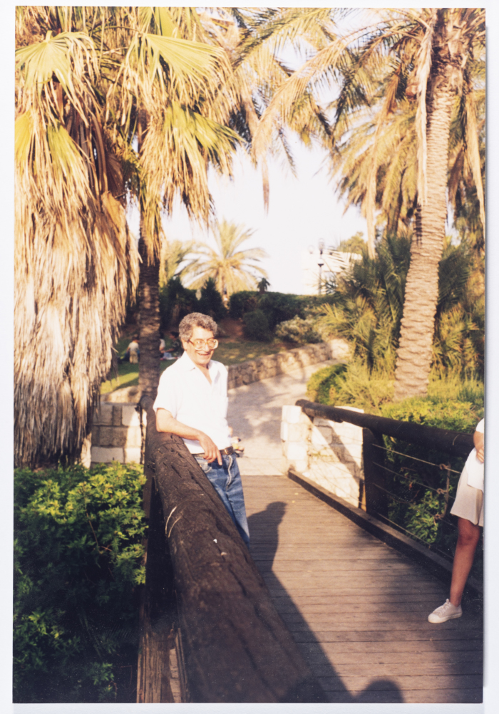 The late Palestinian director Mustafa Abu Ali near Haifa Beach