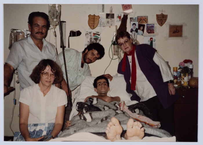 Jannet Jane and the Shaheed Mohammad Abu ʿaker at al-Makassed Hospital 