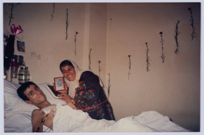 The Shaheed Mohammad Abu ʿaker with his Mother 