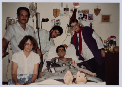 Jannet Jane and the Shaheed Mohammad Abu ʿaker at al-Makassed Hospital 