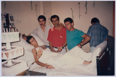 Mohammad Abu ʿaker with Friends on his Birthday