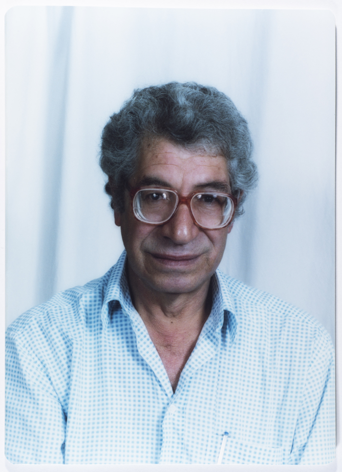 A portrait of the late Palestinian director Mustafa Abu Ali
