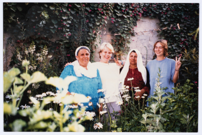 Malika Abu ʿaker with Friends and Two Austrian Activists 