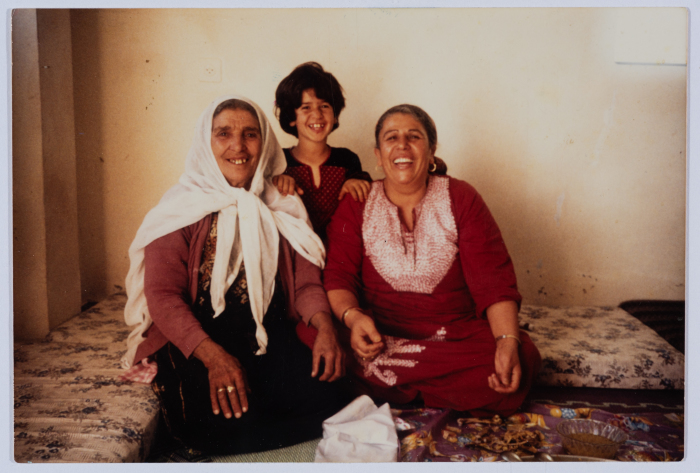Malika Abu ʿaker with her Friend and Daughter Hala