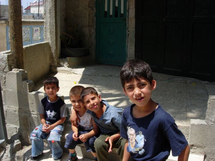 A Photograph of Palestinian Children at School in Dheisheh Refugee Camp