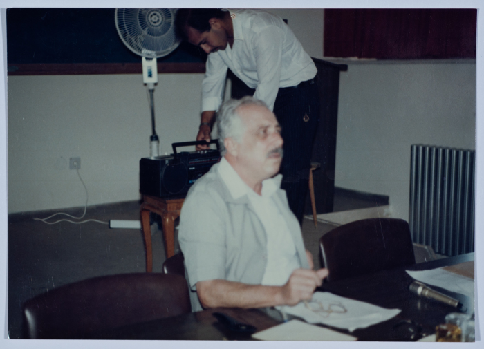 Ibrahim Dakkak at a symposium