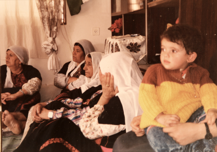 A Photograph of Palestinian Refugee Women Condoling the Shaheeddom of the Shaheed Muhammad abu Aker in Dheisheh Refugee Camp
