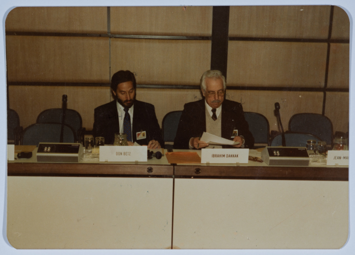 Ibrahim Dakkak at a conference in Vienna