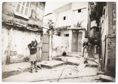 Two Children standing in the Lanes of one of the Palestinian Refugee Camps in Lebanon