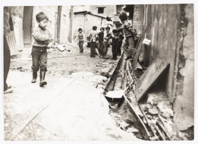 A Group of Children Playing in one  of Burj Al Barajneh's Refugee Camp Streets 