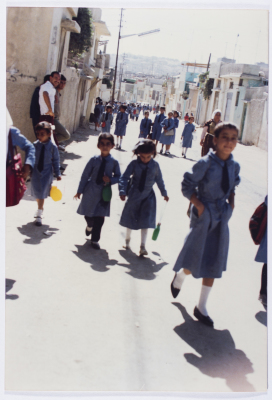 Girl Students in a Palestinian Refugee Camp, Jordan, 1980- 1989