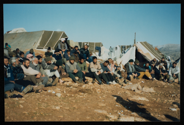 A Scene from the Daily Life of Marj az-Zuhur Deportees, South Lebanon, 1993