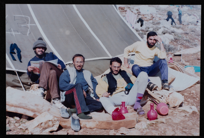 A Scene from the Daily Life of Marj az-Zuhur Deportees, South Lebanon, 1993