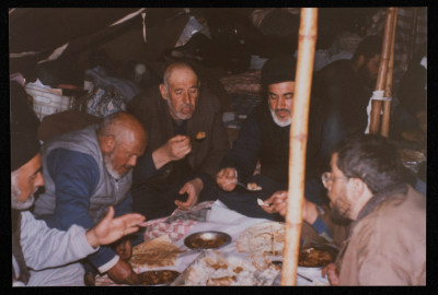 A Scene from the Daily Life of Marj az-Zuhur Deportees, South Lebanon, 1993