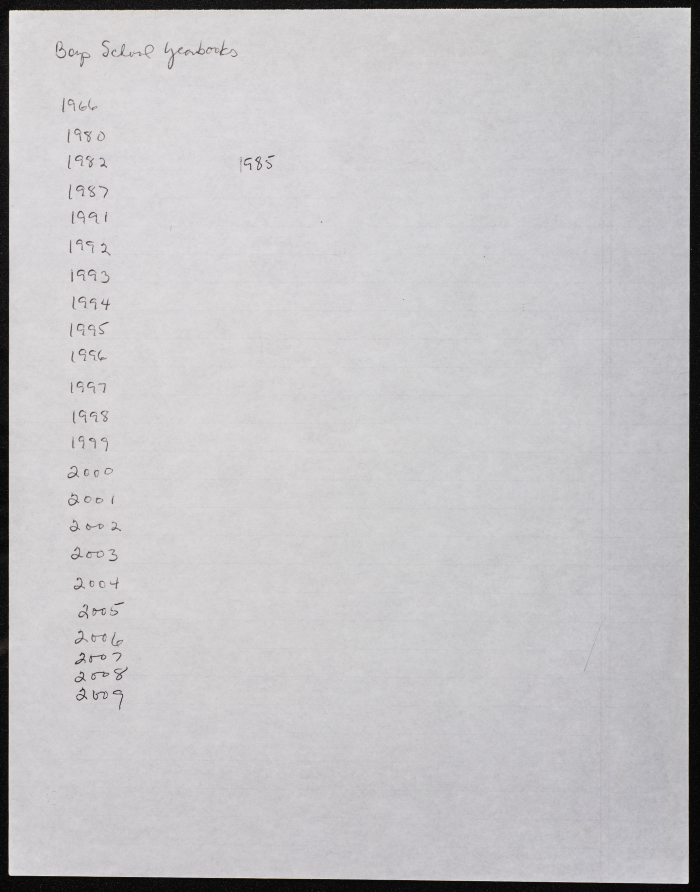 An Order of Necessary Supplies for the Preserving School Archive Papers 