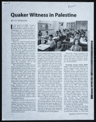 An article by Betsy Branson