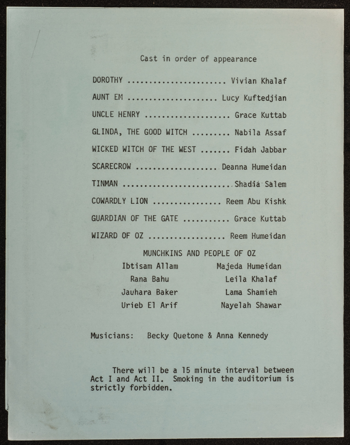 Theatrical program
