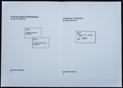 A document showing a proposed outline of the annual edition of the Friends School
