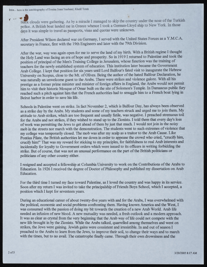 Email from Clark Wilton to Erma Jones