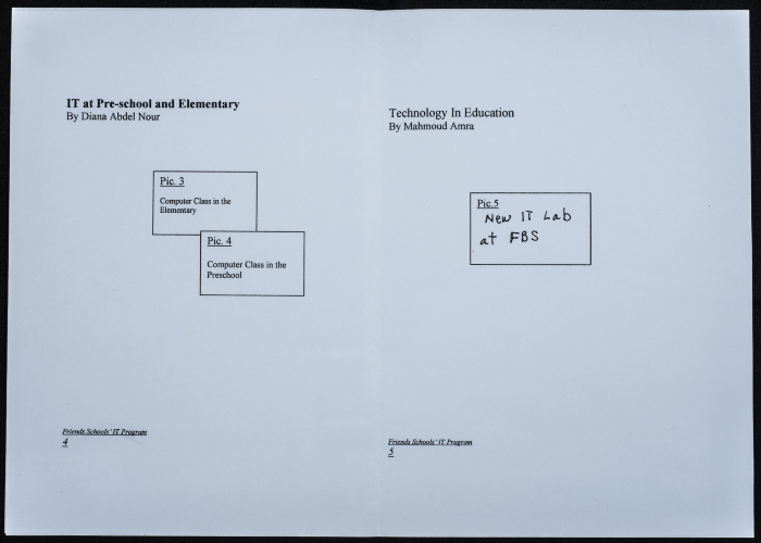 A document showing a proposed outline of the annual edition of the Friends School's bulletin