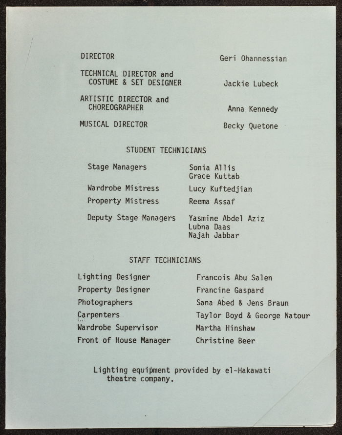 Theatrical program