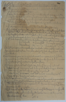 A document that talks about the special circumstances that must be provided to build a school or college