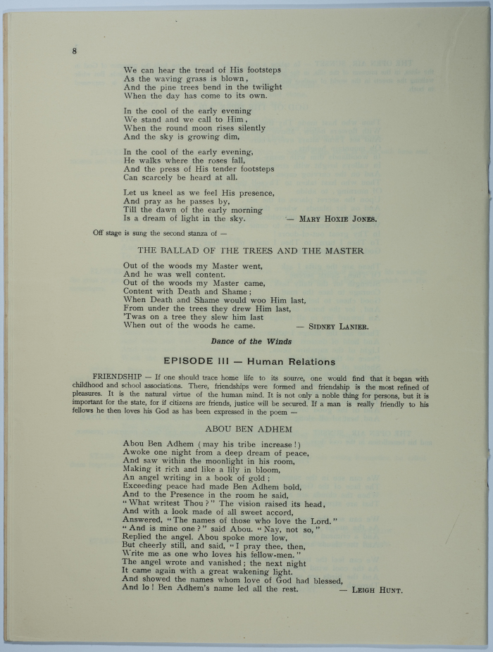 A poem entitled Search for God