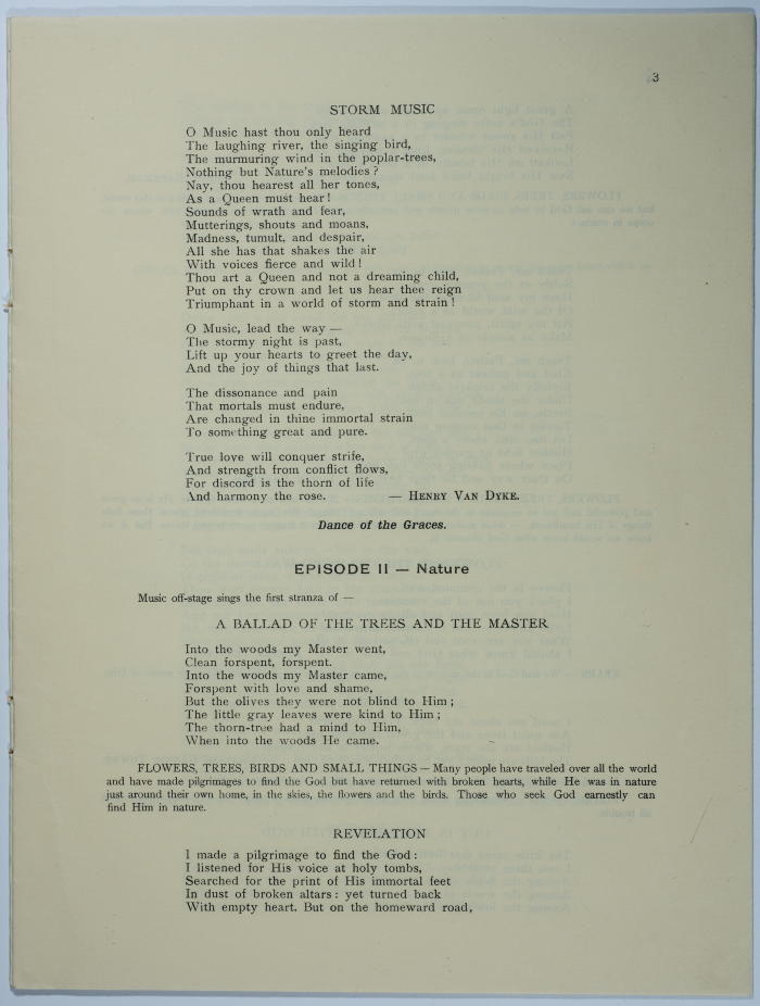 A poem entitled Search for God