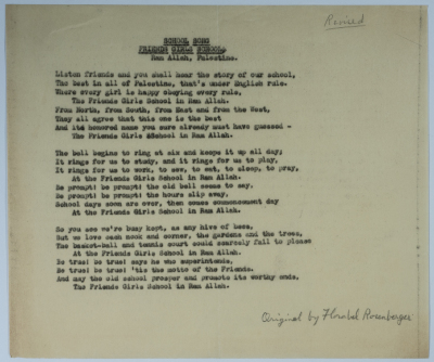 The story of the school in a poem
