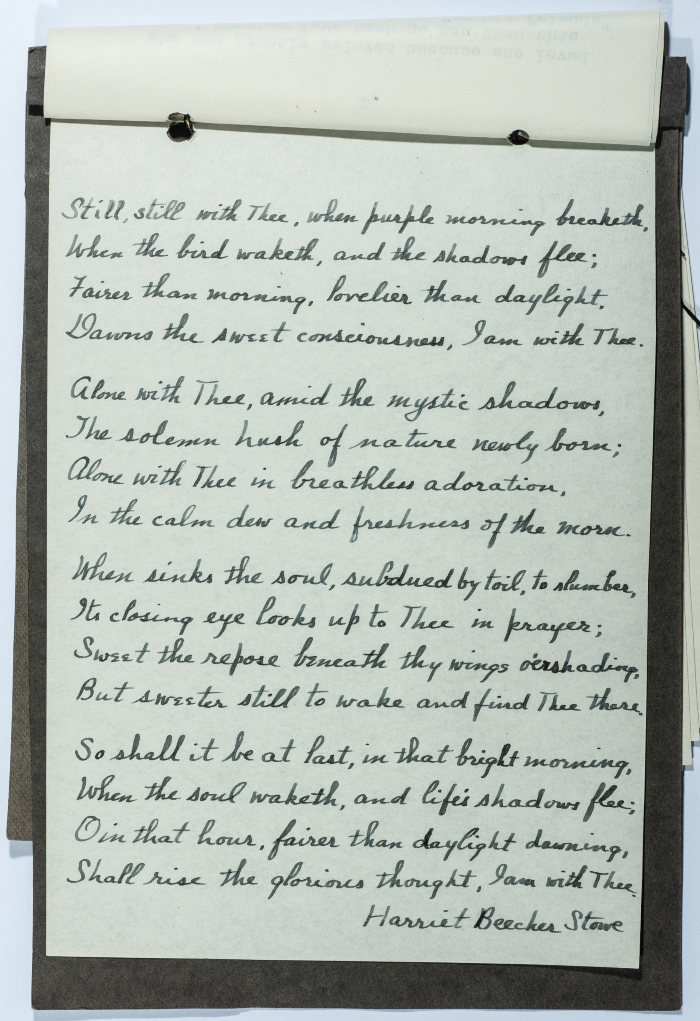 A document containing words at a memorial service for Katie Gabriel