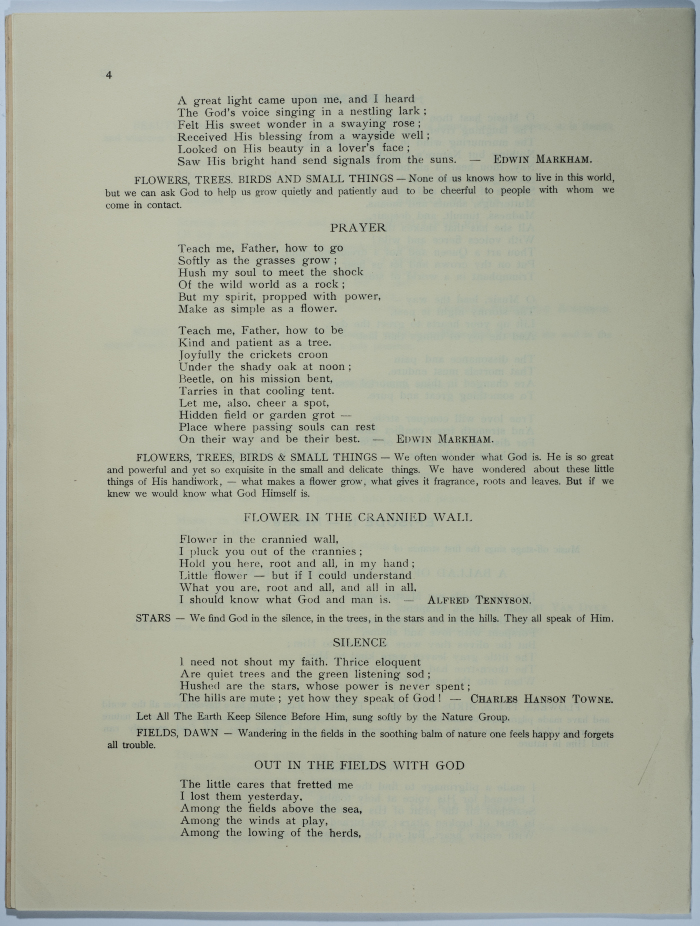 A poem entitled Search for God