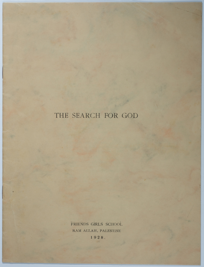 A poem entitled Search for God