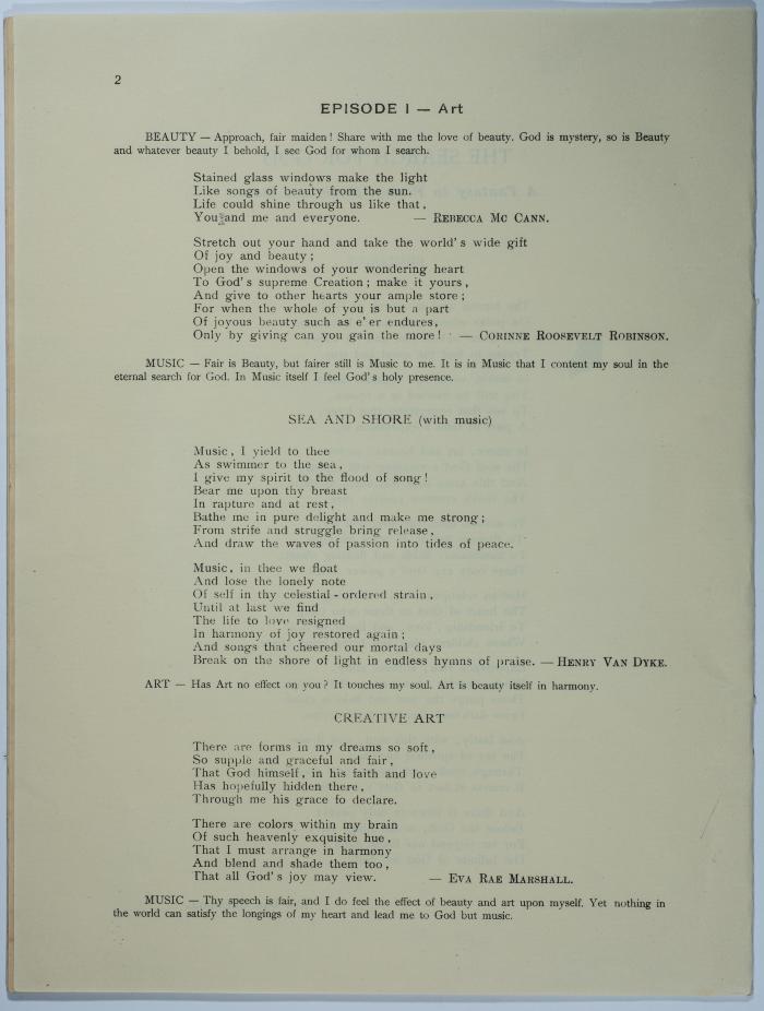 A poem entitled Search for God