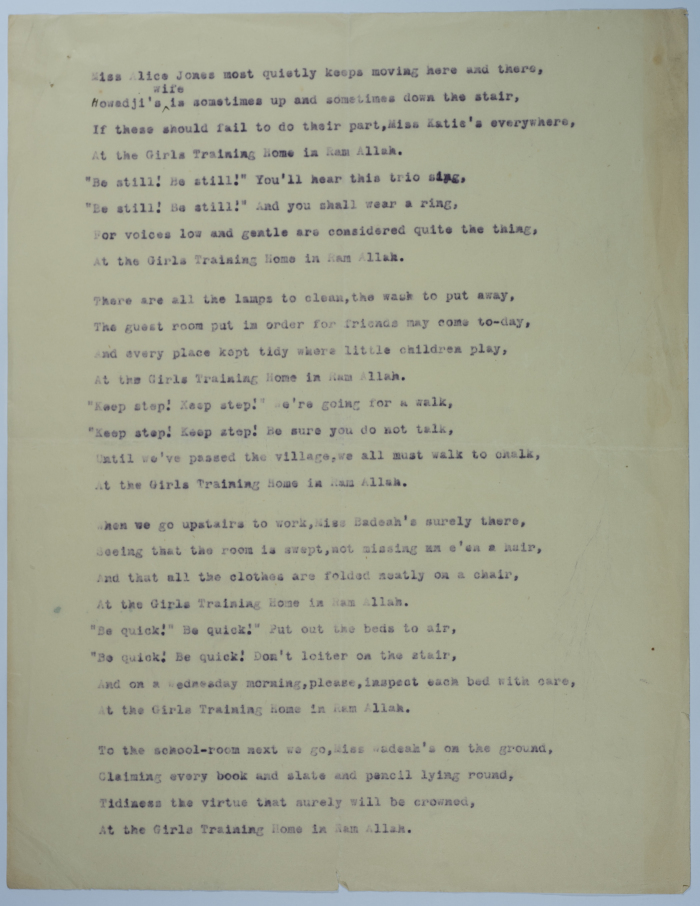 A poem tells the story of the school