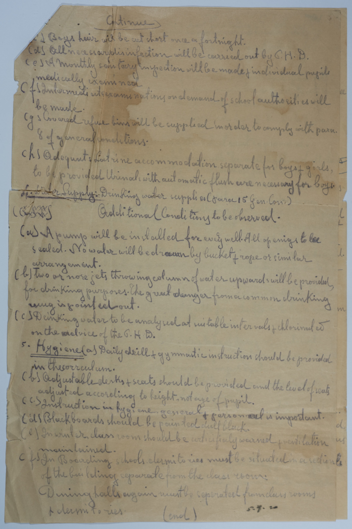 A document that talks about the special circumstances that must be provided to build a school or college