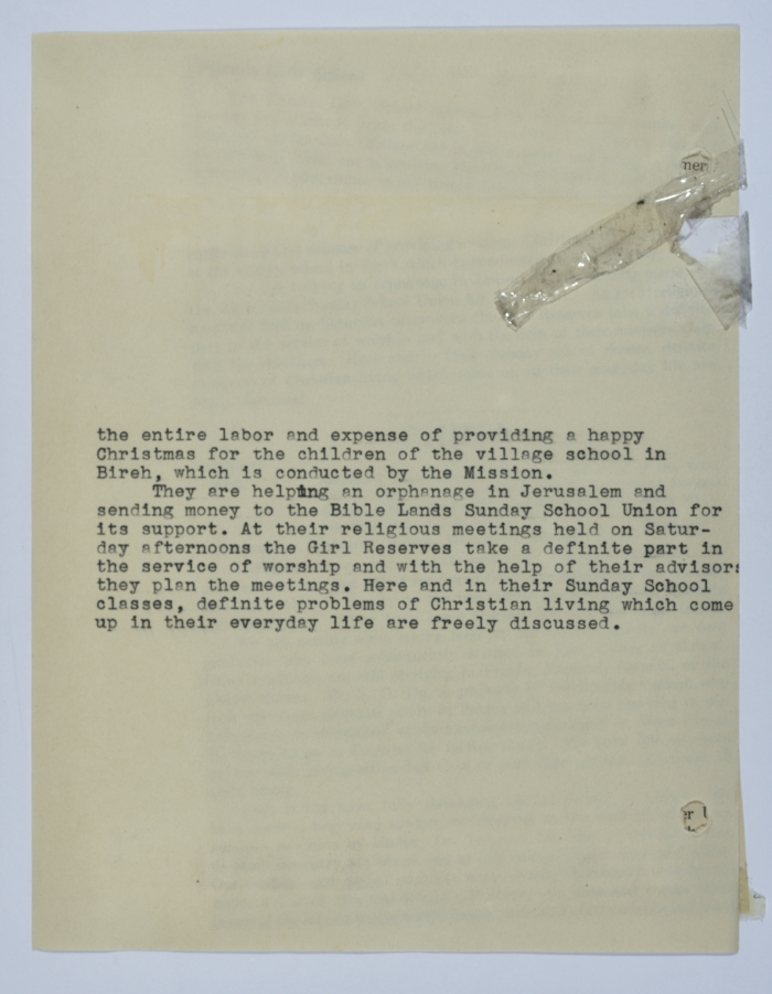 A document on the Department of Home Management at the Friends School for Girls