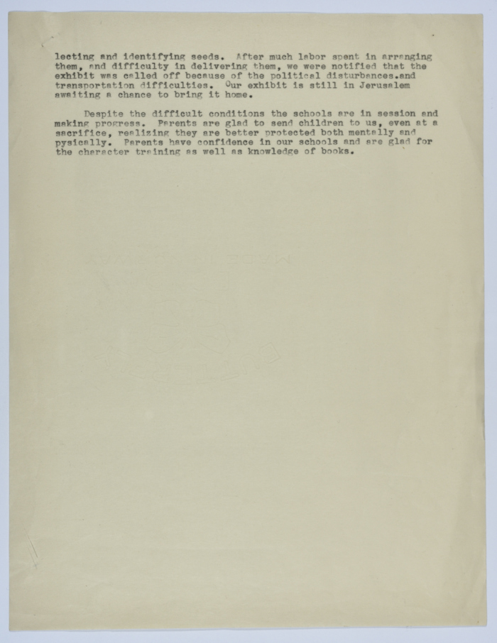 A report on the social life of the Girls in the Girls School