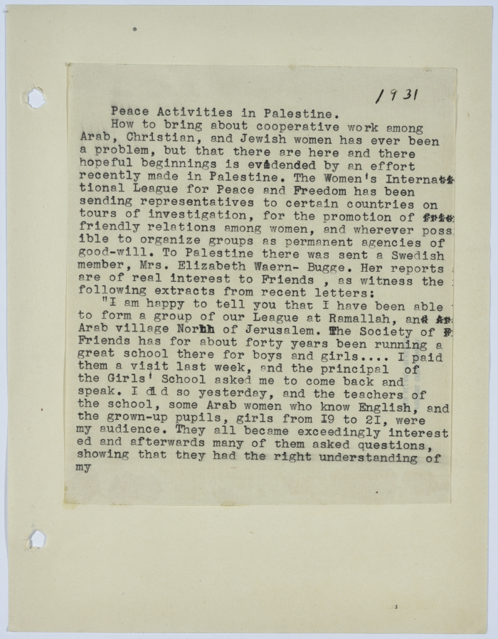 A section of a document that talks about the activity of establishing peace between Muslims, Christians and Jews