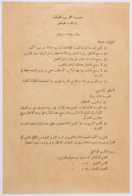 A school identification document for the year 1940