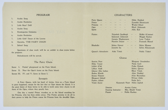 May 1937 Concert Program