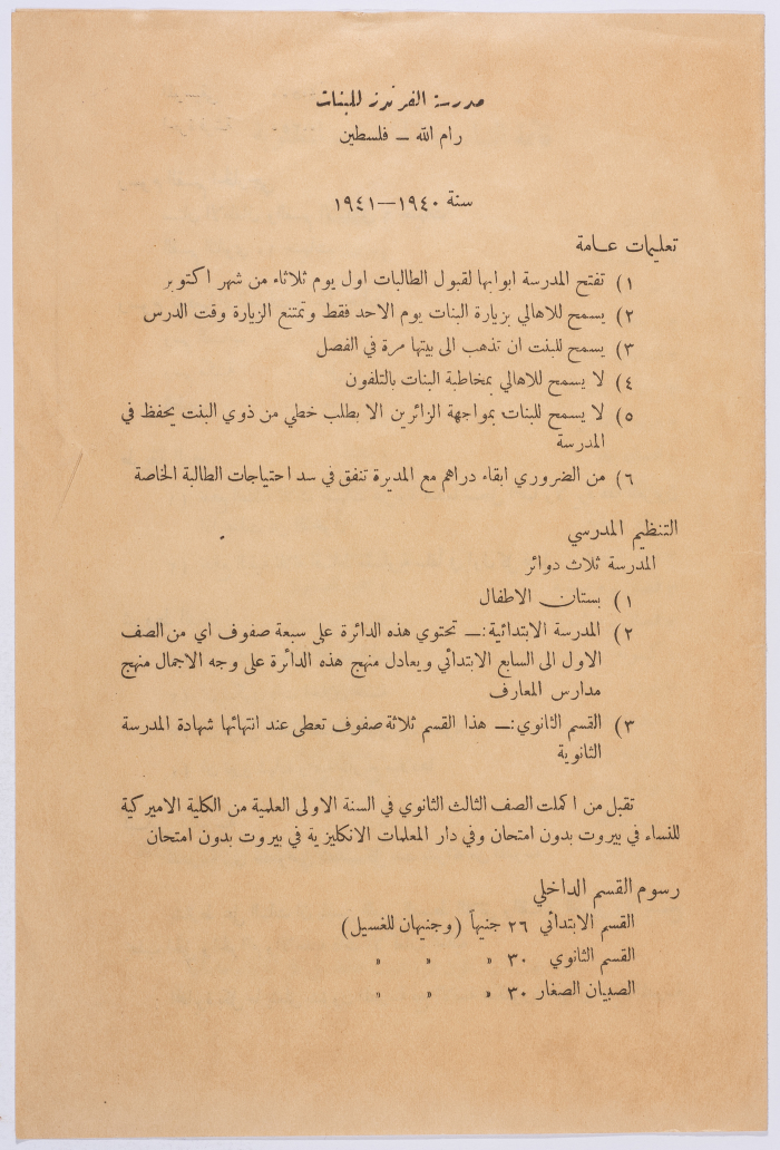 A school identification document for the year 1940