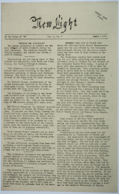 Second issue of the first volume of the school magazine